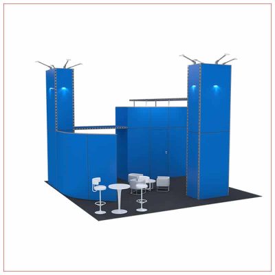 20x20 Trade Show Booth Rental Package 433 - Angle View - LV Exhibit Rentals in Las Vegas