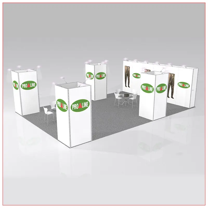 20x20 Trade Show Booth Rental Package 438 - LV Exhibit Rentals in Las Vegas