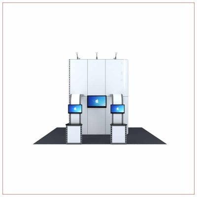 20x20 Trade Show Booth Rental Package 439 - Front View - LV Exhibit Rentals in Las Vegas