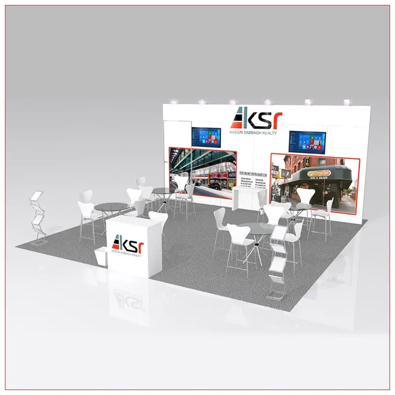 20x20 Trade Show Booth Rental Package 441 - LV Exhibit Rentals in Las Vegas