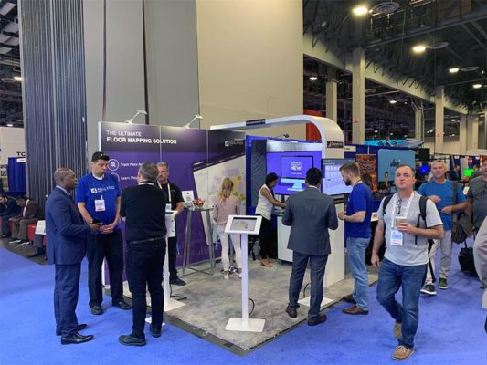 Analytics Intel - 10x10 Trade Show Booth Rental Package 100 - Angle View - LV Exhibit Rentals in Las Vegas