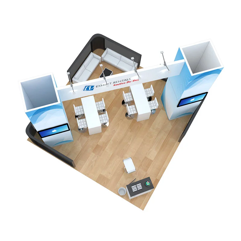 20x20 Trade Show Booth Rental Package 434 - LV Exhibit Rentals in Las Vegas 01