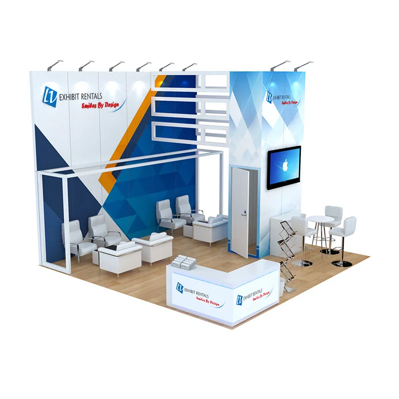 20x20 Trade Show Booth Rental Package 442 - LV Exhibit Rentals in Las Vegas 01
