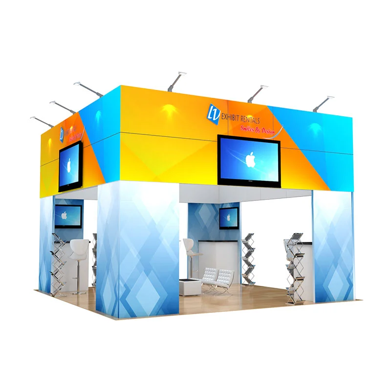 20x20 Trade Show Booth Rental Package 448 - LV Exhibit Rentals in Las Vegas 01