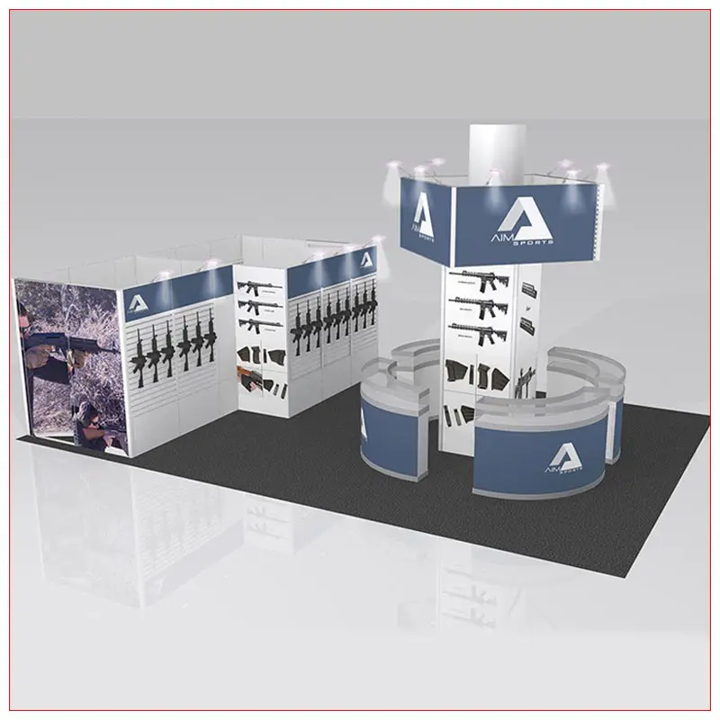 20x20 Trade Show Booth Rental Package 437 - LV Exhibit Rentals in Las Vegas