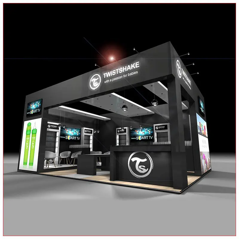 20x20 Trade Show Booth Rental Package 440 - LV Exhibit Rentals in Las Vegas
