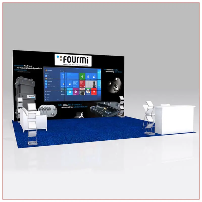 20x20 Trade Show Booth Rental Package 443 - LV Exhibit Rentals in Las Vegas