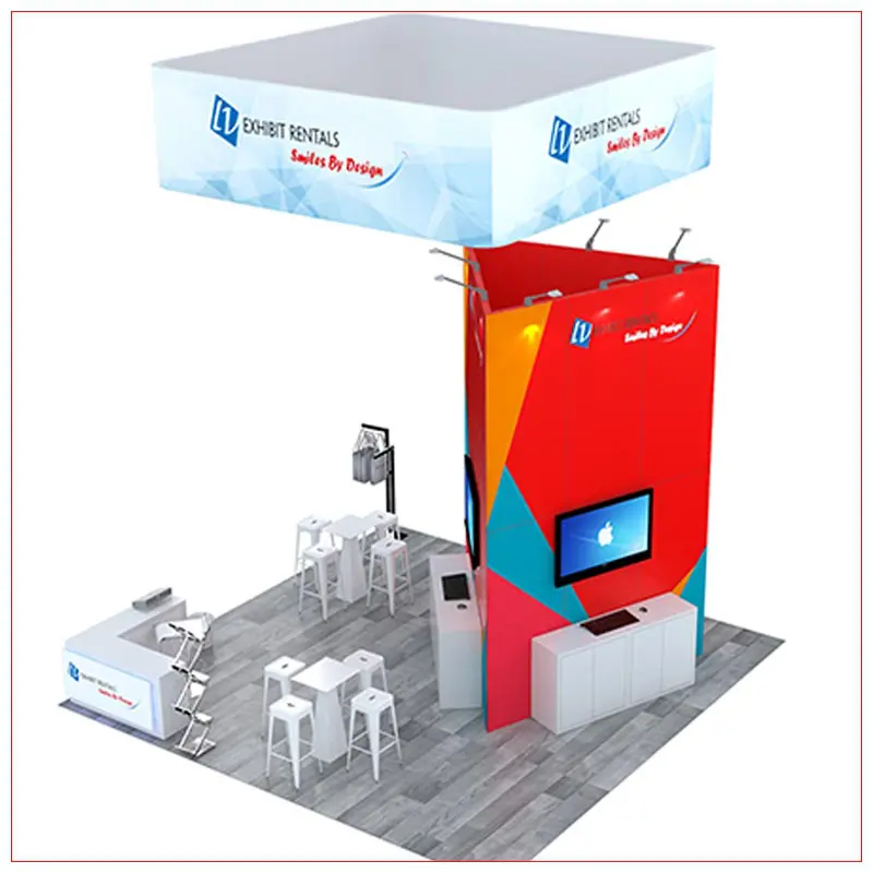 20x20 Trade Show Booth Rental Package 444 - LV Exhibit Rentals in Las Vegas
