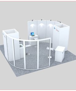 20x20 Trade Show Booth Rental Package 445 - Angle View 2 - LV Exhibit Rentals in Las Vegas