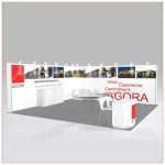 20x20 Trade Show Booth Rental Package 446 - Angle View - LV Exhibit Rentals in Las Vegas