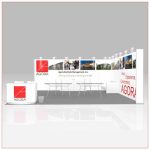 20x20 Trade Show Booth Rental Package 446 - Front View - LV Exhibit Rentals in Las Vegas