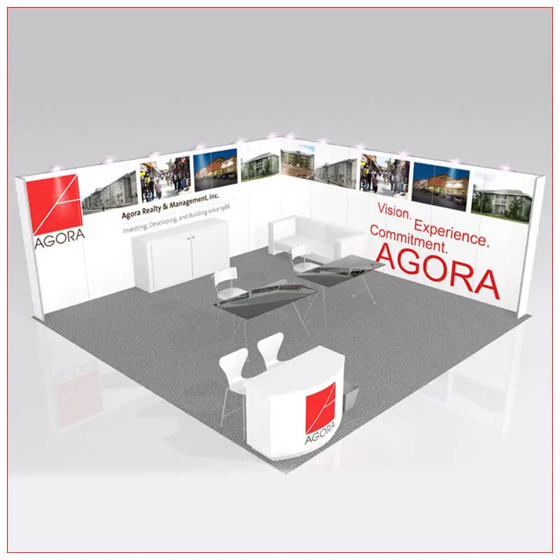 20x20 Trade Show Booth Rental Package 446 - LV Exhibit Rentals in Las Vegas