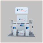 20x20 Trade Show Booth Rental Package 449 - Front View - LV Exhibit Rentals in Las Vegas