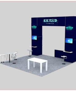 20x20 Trade Show Booth Rental Package 450 - Angle View 2 - LV Exhibit Rentals in Las Vegas