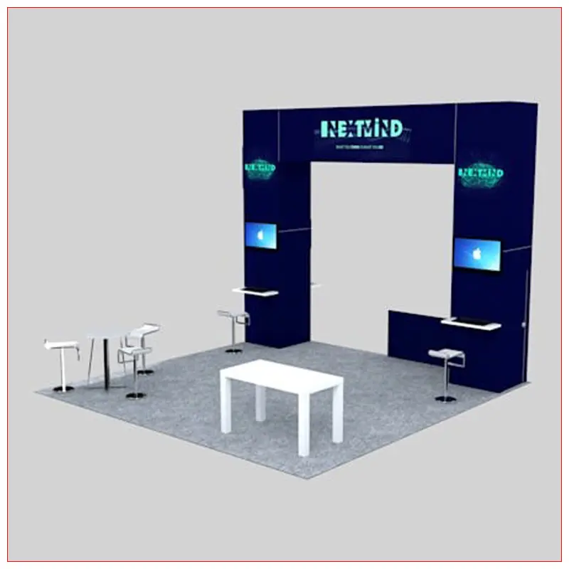 20x20 Trade Show Booth Rental Package 450 - Angle View 2 - LV Exhibit Rentals in Las Vegas
