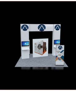 20x20 Trade Show Booth Rental Package 451 - Front View - LV Exhibit Rentals in Las Vegas
