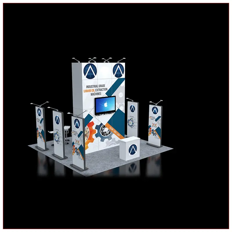 20x20 Trade Show Booth Rental Package 452 - LV Exhibit Rentals in Las Vegas