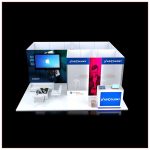 20x20 Trade Show Booth Rental Package 454 - Front View - LV Exhibit Rentals in Las Vegas