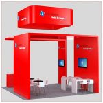 20x20 Trade Show Booth Rental Package 456 - Rear View - LV Exhibit Rentals in Las Vegas