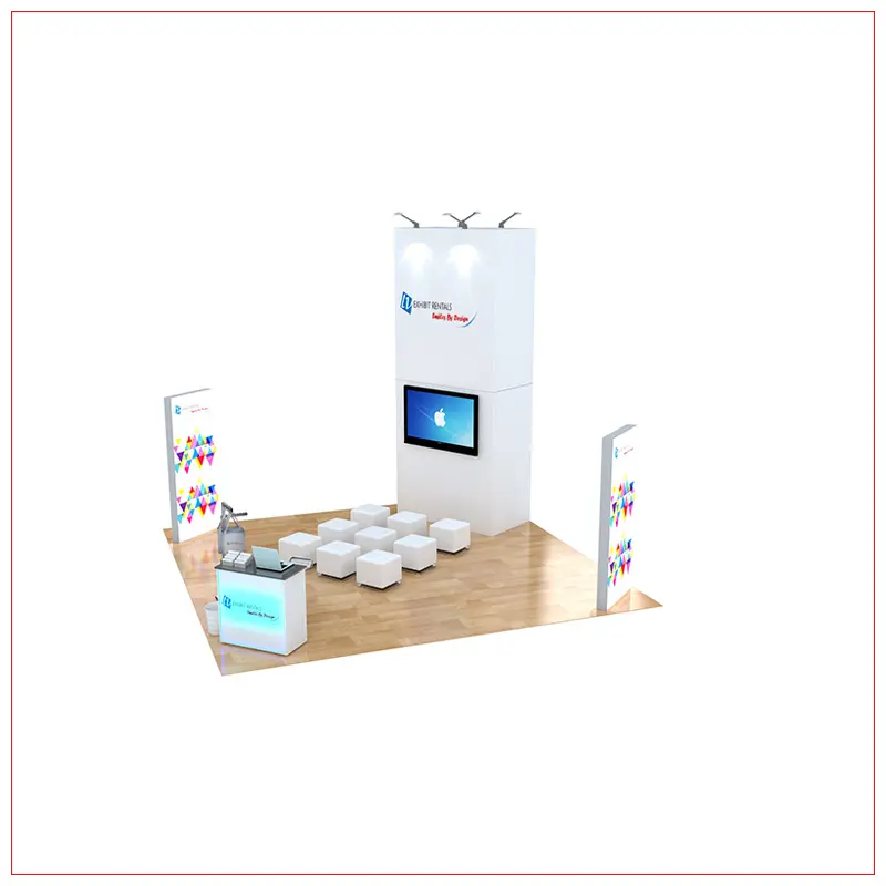 20x20 Trade Show Booth Rental Package 457 - LV Exhibit Rentals in Las Vegas