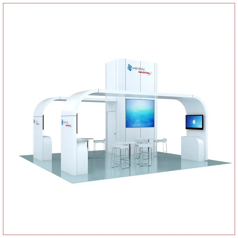 20x20 Trade Show Booth Rental Package 458 - LV Exhibit Rentals in Las Vegas
