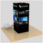 20x20 Trade Show Booth Rental Package 459 - Rear View - LV Exhibit Rentals in Las Vegas