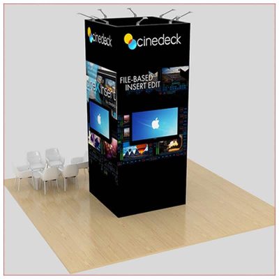 20x20 Trade Show Booth Rental Package 459 - Rear View - LV Exhibit Rentals in Las Vegas