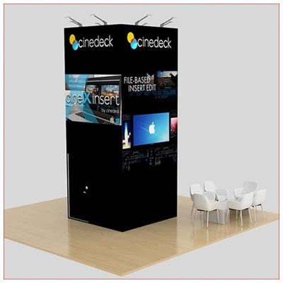 20x20 Trade Show Booth Rental Package 459 - Side View - LV Exhibit Rentals in Las Vegas