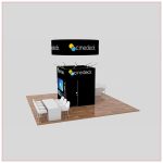 20x20 Trade Show Booth Rental Package 460 - Angle View - LV Exhibit Rentals in Las Vegas
