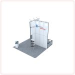 20x20 Trade Show Booth Rental Package 462 - Angle View - LV Exhibit Rentals in Las Vegas
