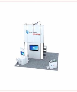 20x20 Trade Show Booth Rental Package 462 - Front View - LV Exhibit Rentals in Las Vegas