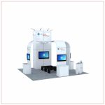 20x20 Trade Show Booth Rental Package 464 - Angle View - LV Exhibit Rentals in Las Vegas