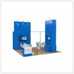 20x20 Trade Show Booth Rental Package 465 - Front View - LV Exhibit Rentals in Las Vegas