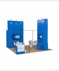 20x20 Trade Show Booth Rental Package 465 - Front View - LV Exhibit Rentals in Las Vegas