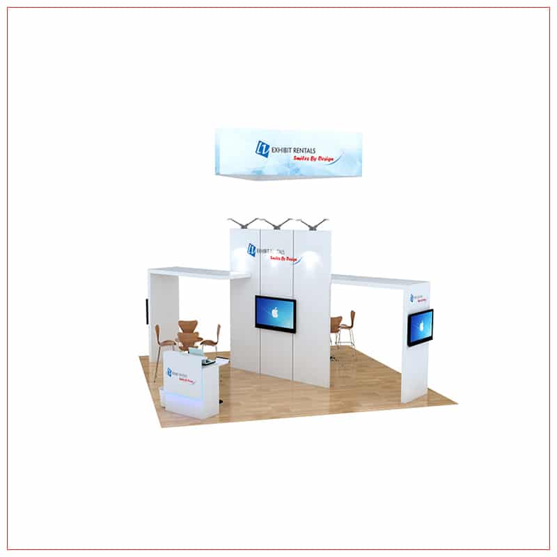 20x20 Trade Show Booth Rental Package 466 - Front View - LV Exhibit Rentals in Las Vegas