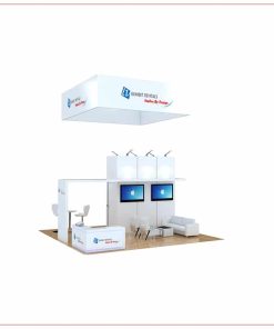 20x20 Trade Show Booth Rental Package 467 - Front View - LV Exhibit Rentals in Las Vegas