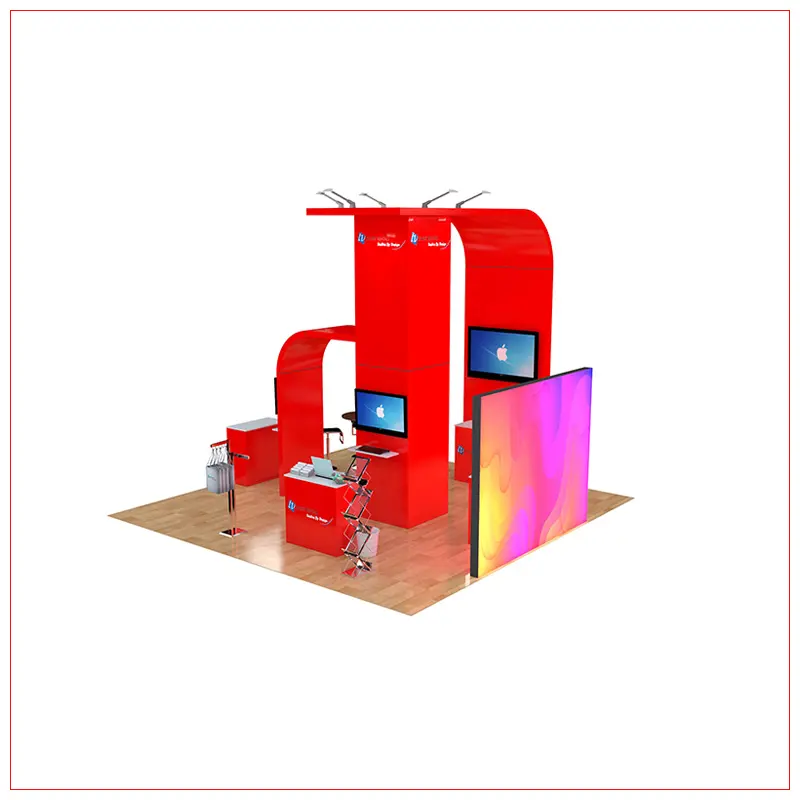 20x20 Trade Show Booth Rental Package 468 - Angle View 2 - LV Exhibit Rentals in Las Vegas