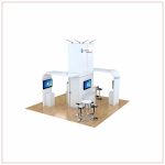 20x20 Trade Show Booth Rental Package 471 - Angle View - LV Exhibit Rentals in Las Vegas