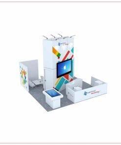 20x20 Trade Show Booth Rental Package 472 - Angle View 2 - LV Exhibit Rentals in Las Vegas