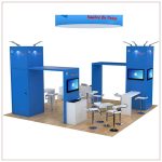 20x20 Trade Show Booth Rental Package 473 - Angle View - LV Exhibit Rentals in Las Vegas