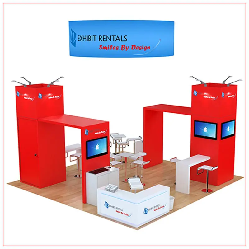 20x20 Trade Show Booth Rental Package 473 - LV Exhibit Rentals in Las Vegas