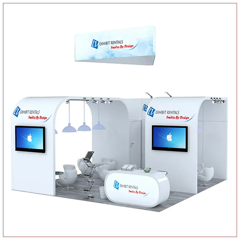 20x20 Trade Show Booth Rental Package 474 - LV Exhibit Rentals in Las Vegas