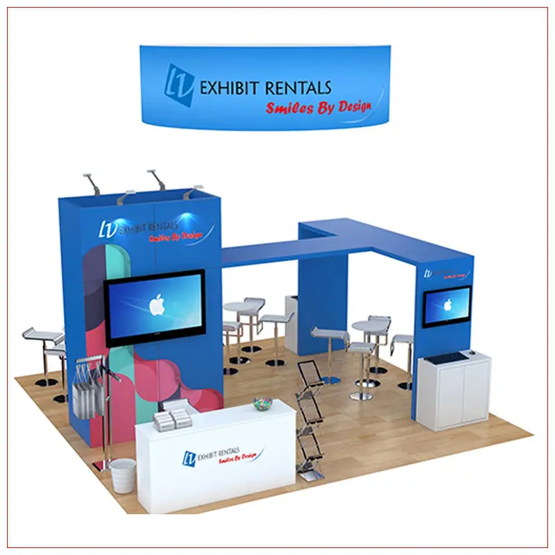 20x20 Trade Show Booth Rental Package 475 - LV Exhibit Rentals in Las Vegas