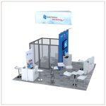 20x20 Trade Show Booth Rental Package 476 - Side View - LV Exhibit Rentals in Las Vegas