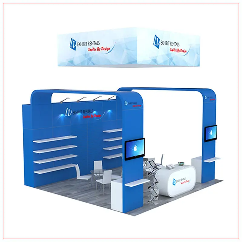 20x20 Trade Show Booth Rental Package 477 - LV Exhibit Rentals in Las Vegas