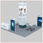 20x20 Trade Show Booth Rental Package 478 - Angle View - LV Exhibit Rentals in Las Vegas