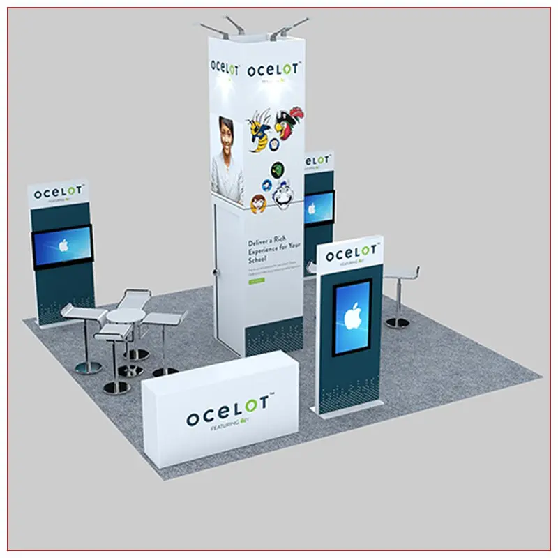 20x20 Trade Show Booth Rental Package 478 - LV Exhibit Rentals in Las Vegas