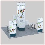 20x20 Trade Show Booth Rental Package 478 - Rear View - LV Exhibit Rentals in Las Vegas