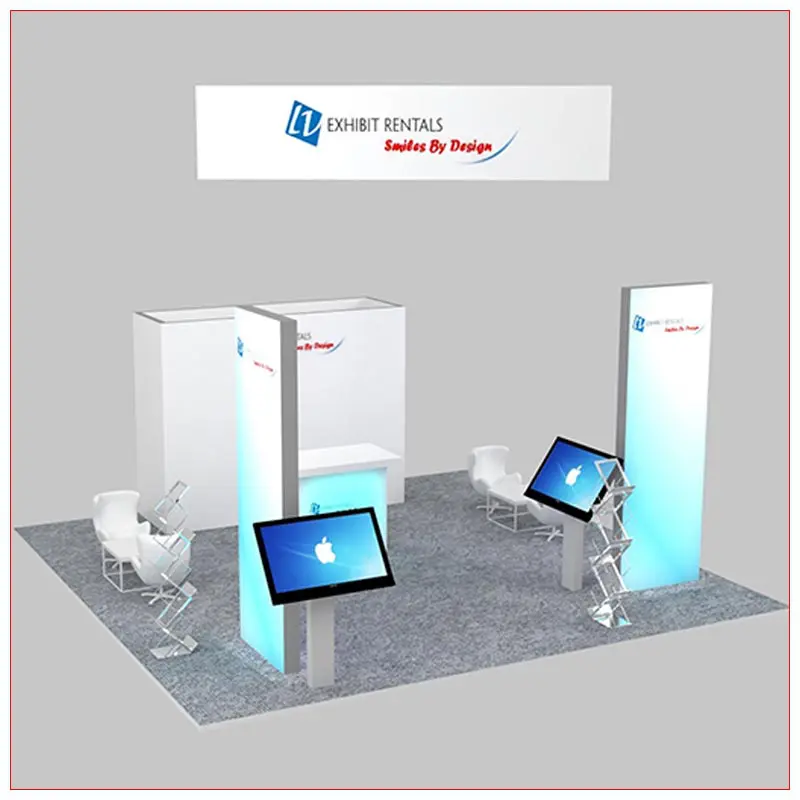 20x20 Trade Show Booth Rental Package 479 - LV Exhibit Rentals in Las Vegas