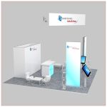 20x20 Trade Show Booth Rental Package 479 - Side View - LV Exhibit Rentals in Las Vegas